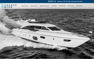 New website Yachts Blue Home Page